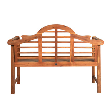 Lutyens Arched 600-Lbs Support Acacia Wood Outdoor Garden Patio Bench - JONATHAN Y